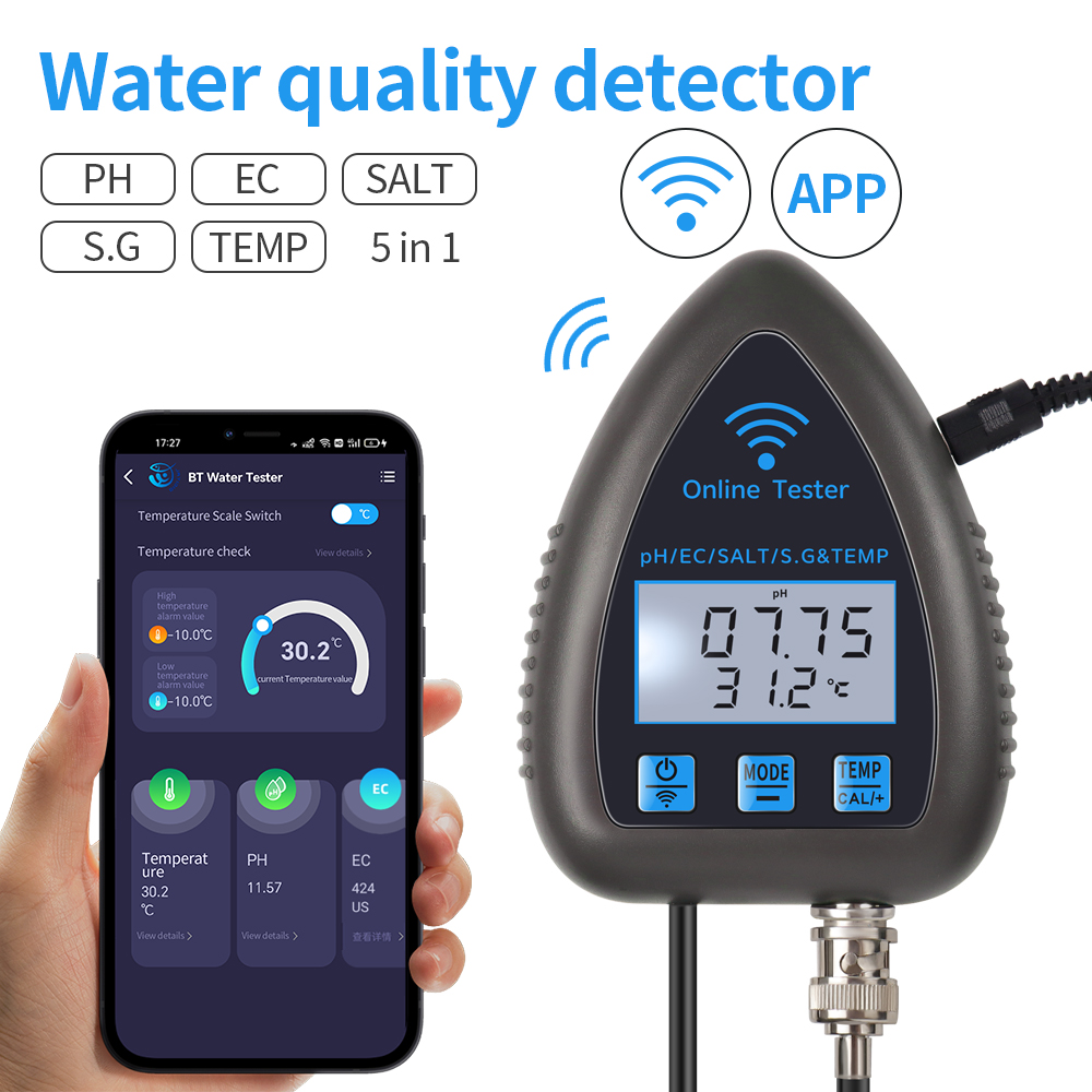 Tuya WiFi 5 in 1 Misuratore di - Ph Meter Digital Water Tester recensione e prezzo