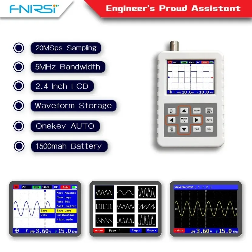 1 unità di oscilloscopio digit - Fnirsi Digital Oscilloscope Handheld recensione e prezzo
